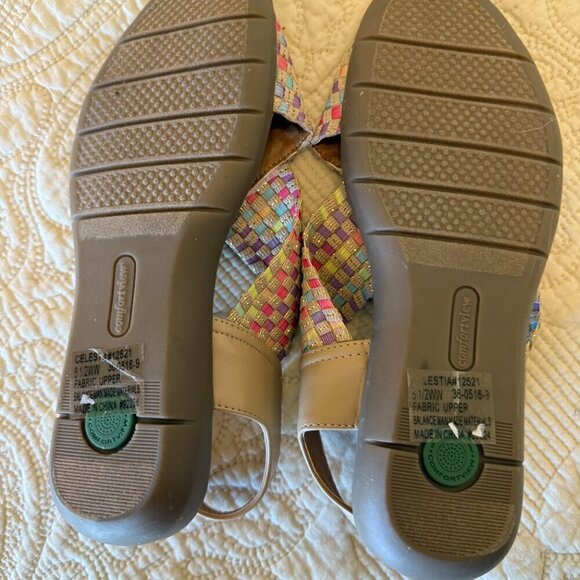 Super cute comfy pastel sandals LIKE NEW women's size 8.5 - Picture 5 of 6